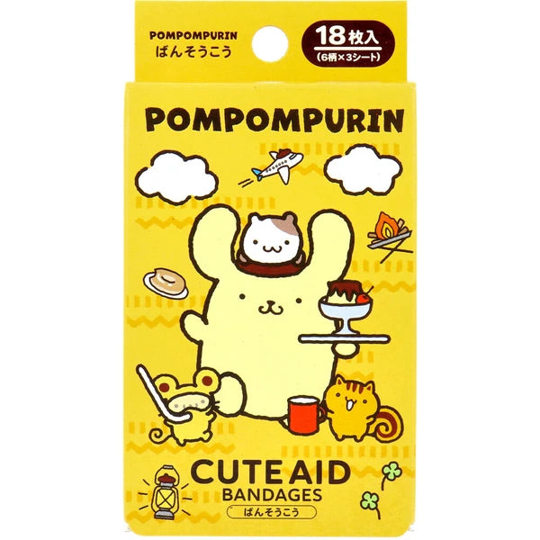 日本製, Sanrio布甸狗急救膠布(18片裝)