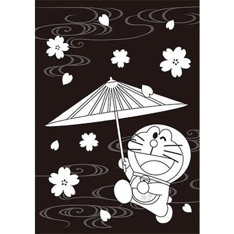 日本製,Doraemon黑紙塡色冊