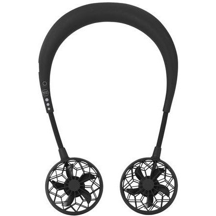 日本Spice 2.0加強版便攜式掛頸雙風扇(黑色)