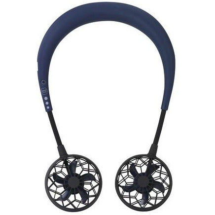 日本Spice 2.0加強版便攜式掛頸雙風扇(深蓝色)