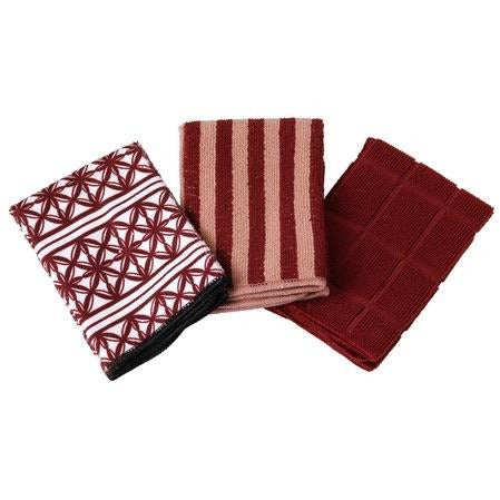 日本 Vari Micro一套3塊裝超強吸水抹布(和風紅)