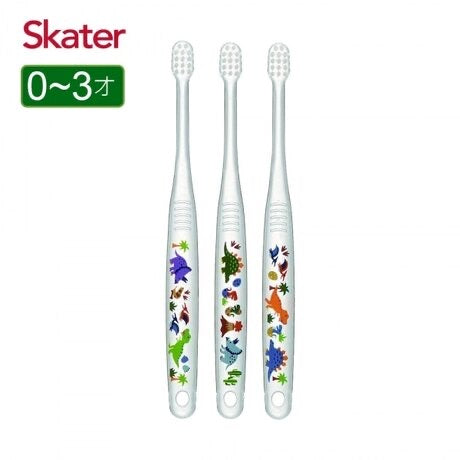 日本Skater小恐龍一套3支裝嬰幼兒牙刷(0-3歲)