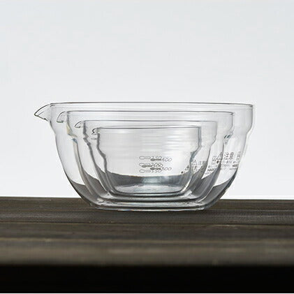 日本製 - HARIO 深型耐熱玻璃有嘴調理碗 - 4件裝
