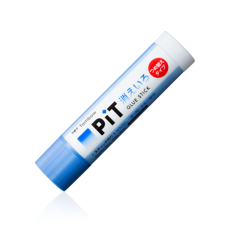 日本製 - PiT 藍色可視漿糊筆 可補充裝