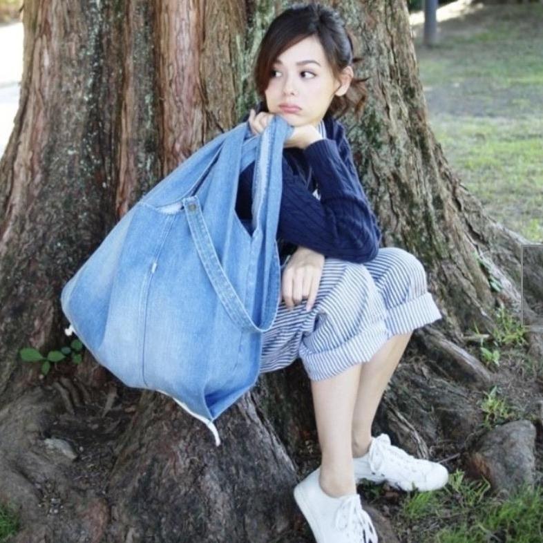 日本制,牛仔布shopping bag