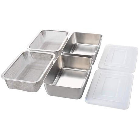 日本製,Ernest不鏽鋼濾網托盤(一套6件裝)