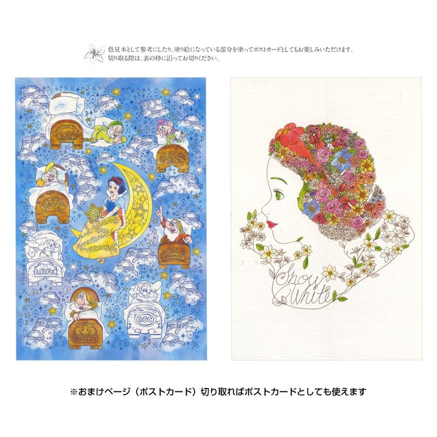 日本製，Snow white 圖書填色冊