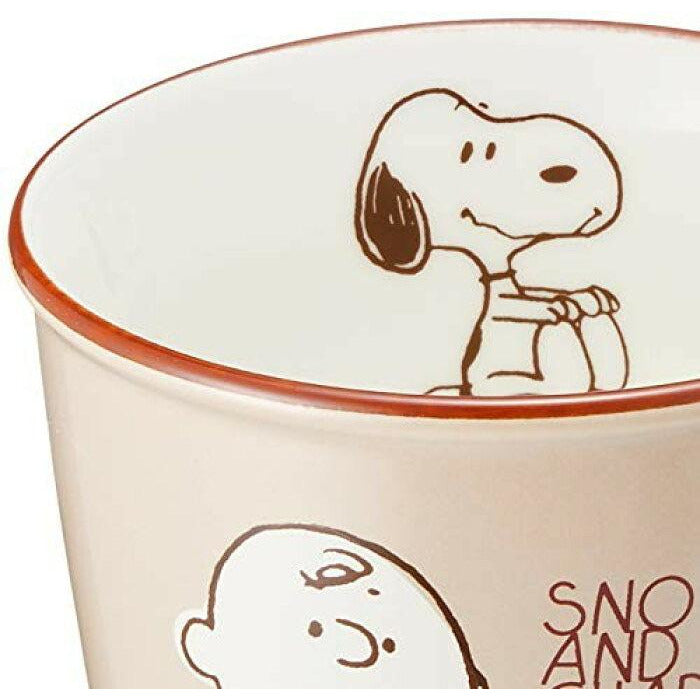 日本製，Snoopy 復古搪瓷杯(啡色）