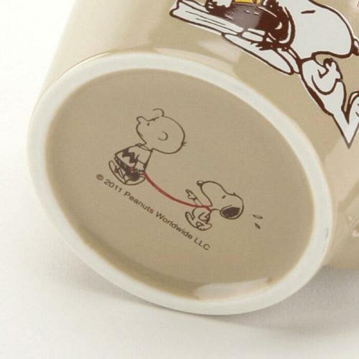 日本製，Snoopy 復古搪瓷杯(啡色）