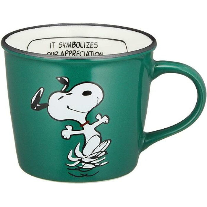 日本製，Snoopy 復古搪瓷杯（綠色）