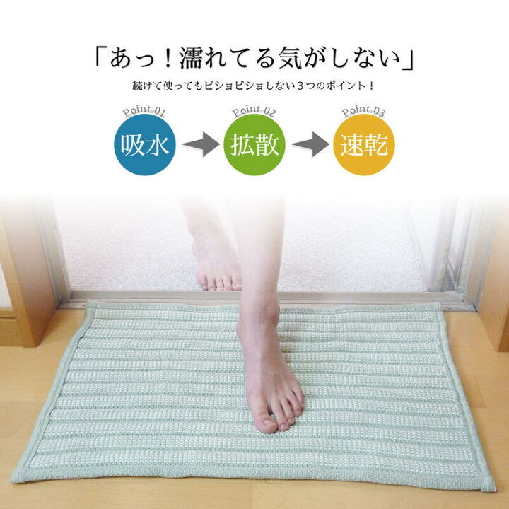 日本製，Kakiuchi Ultra Q速乾浴室墊(40X60cm)