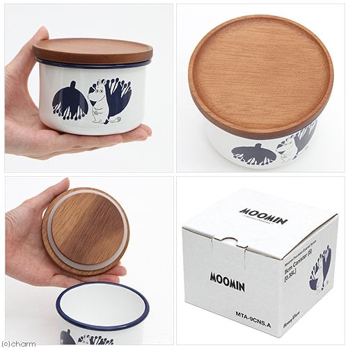 日本Moomin搪瓷木蓋小罐（短）