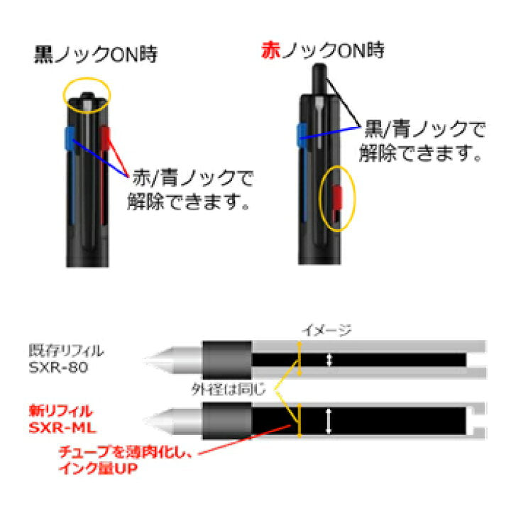 日本製，三菱Uni三色筆/筆芯