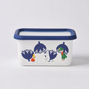 日本Moomin富士搪瓷連蓋保鮮盒（深方型S)