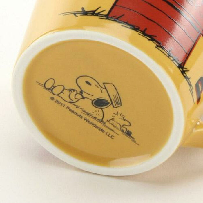 日本製，Snoopy 復古搪瓷杯（黃色）