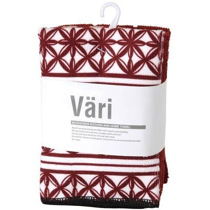 日本 Vari  Micro一套3塊裝超強吸水抹布(和風紅）