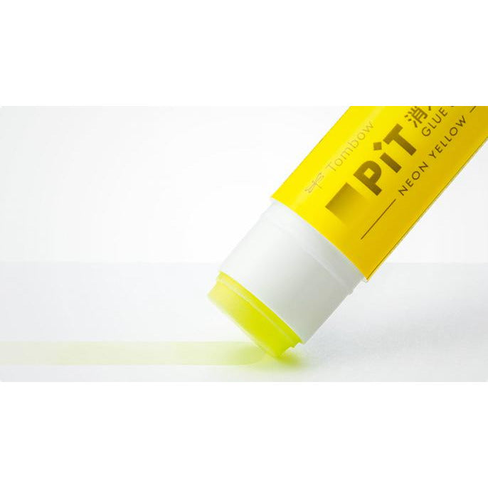 日本製 - PiT 螢光黃色可視漿糊筆