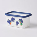 日本Moomin富士搪瓷連蓋保鮮盒（深方型S)